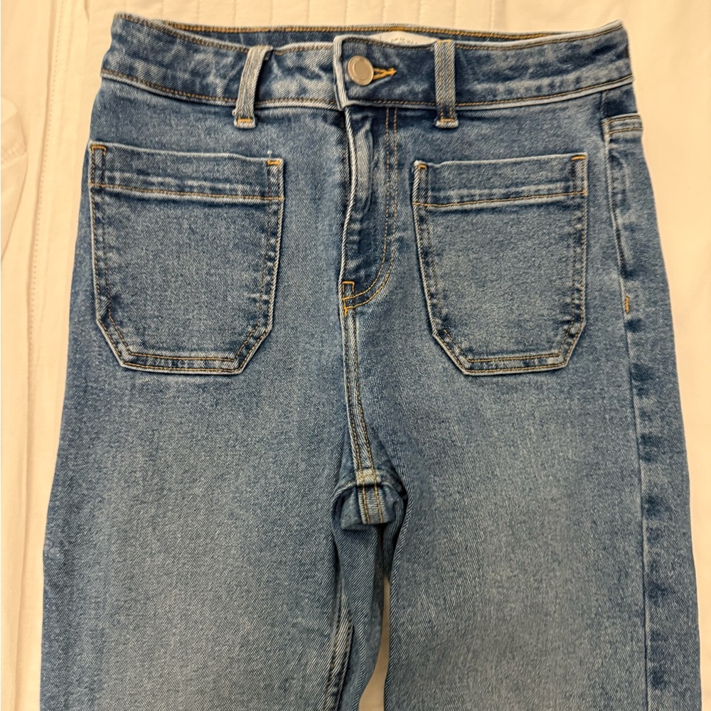Zara High Rise Light Blue Jeans
